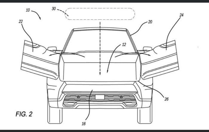 Stellantis Frunk Patents for Ram 1500 REV